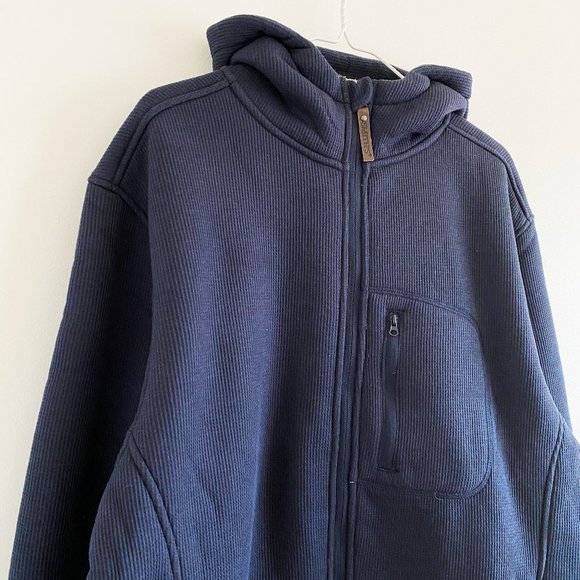Smith's Workwear Thermal Sherpa Lined Jacket, Hooded, Pockets, Heather Navy, XL - Picture 4 of 12